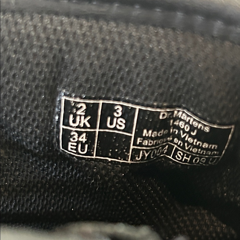 Dr. Martens Black Leather Boots with Yellow Stitching - Picture 5 of 5